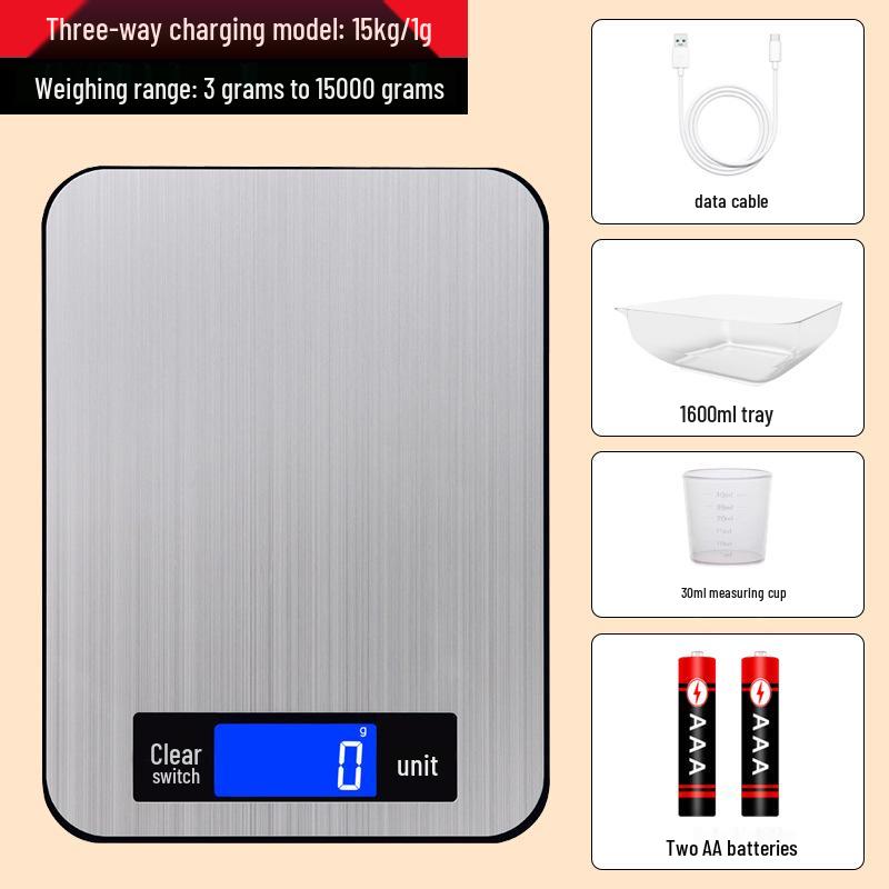 High Precision Waterproof Kitchen Scale for Baking & Food Weighing