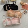 Viya Lace-Up Criss-Cross Wireless Bra - Non-Slip Strapless Invisible Bandeau