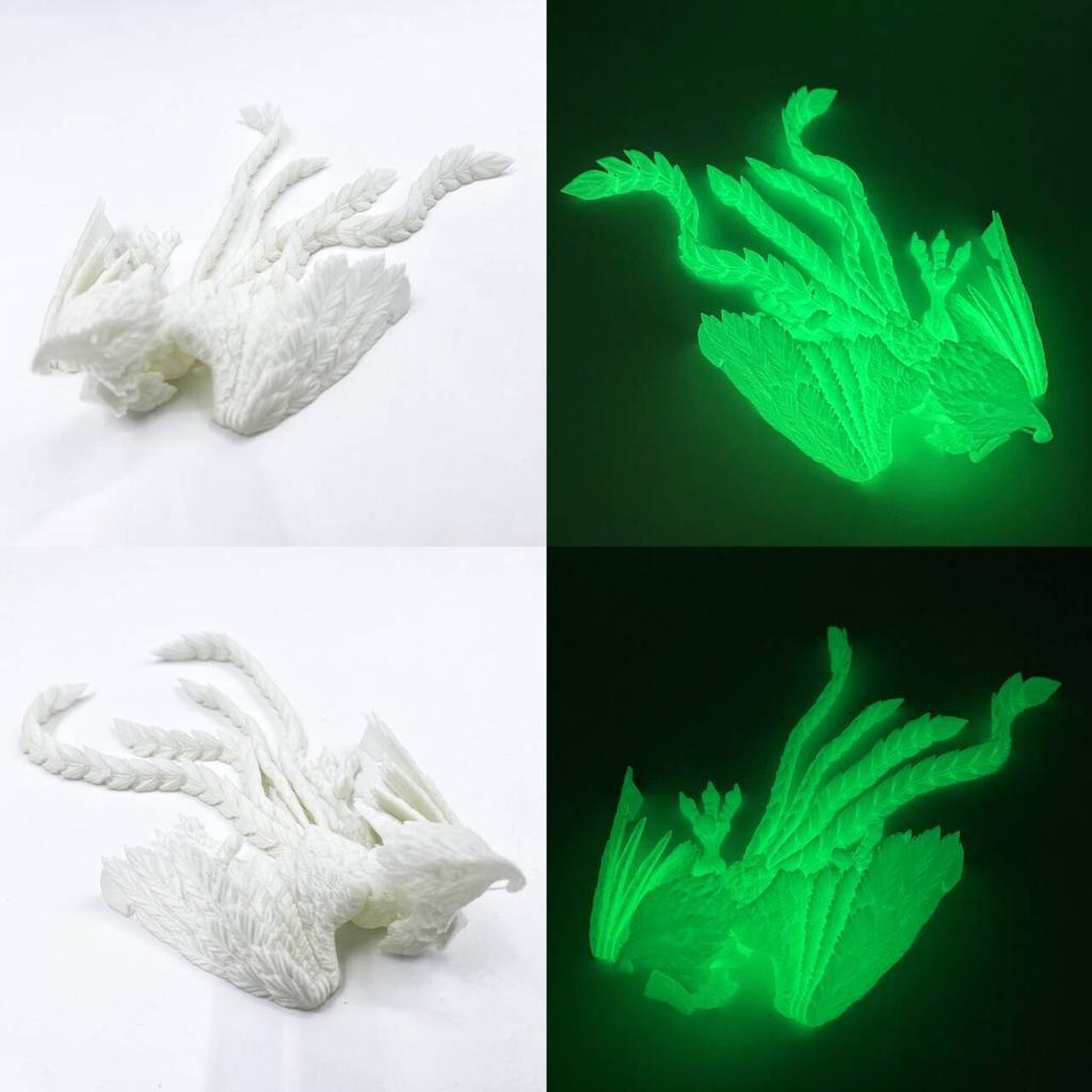 New 3D Printing Long-Tailed Phoenix Toy Simulation Animal Model Flexible Joints Movable Home Small Ornaments Children Toys