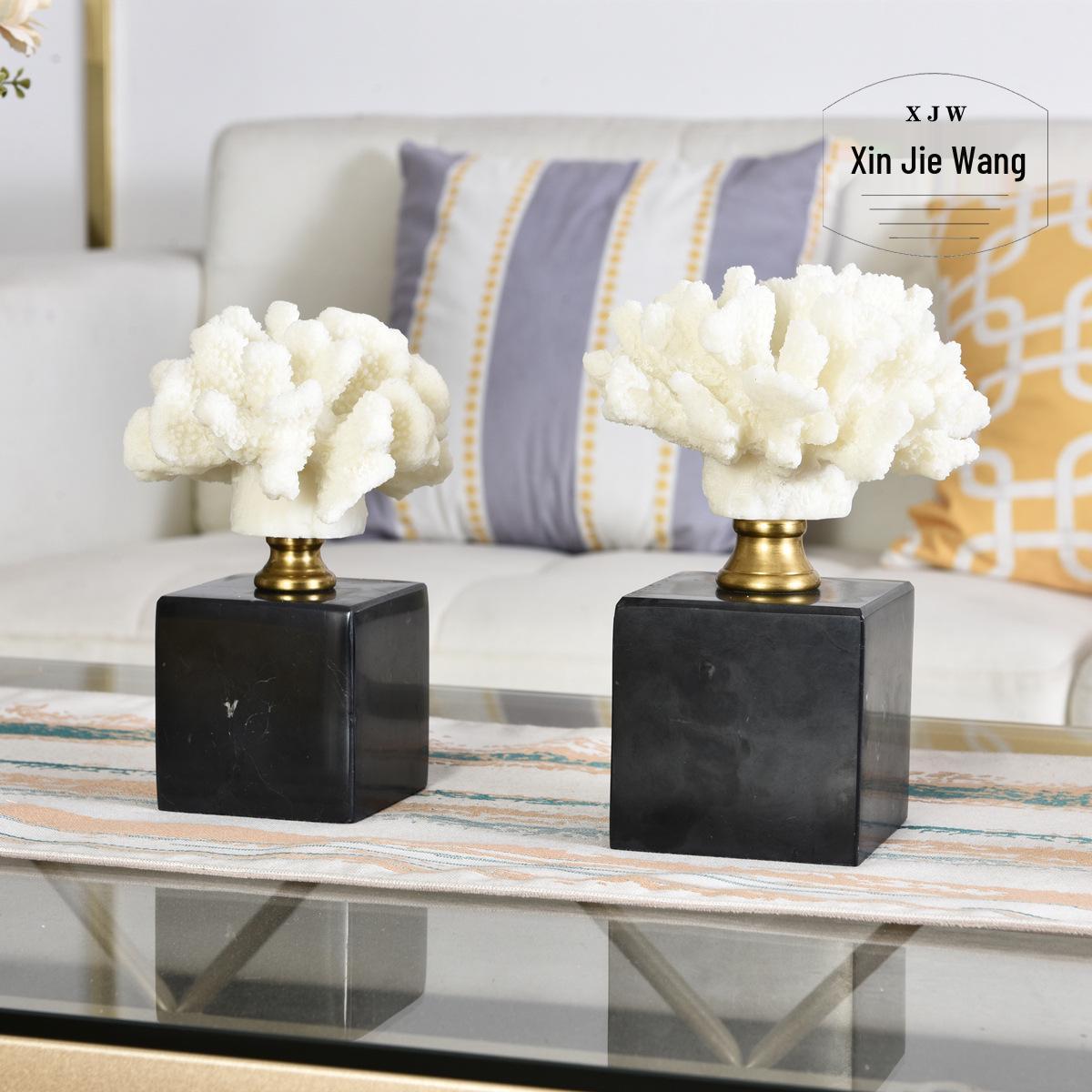 

Nordic Coral Ornament for Modern Minimalist Decor: Living Room, Study, or TV Stand Display. Small 13*12*20