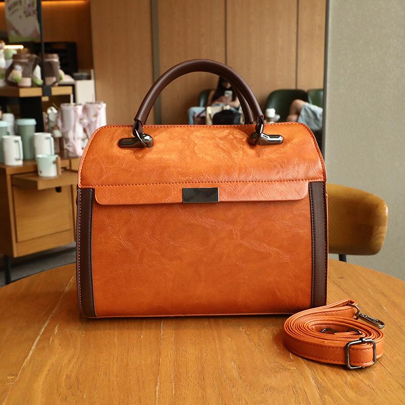 Herbst 2025 Retro Damen Umhängetasche: Weiches pflanzlich gegerbtes Leder, Multifunktional, Großes Fassungsvermögen, Vielseitige Handtasche & Schultertasche