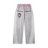 Womens Streetwear Hooded Crop Top Wide Leg Pants Set With 3D Print