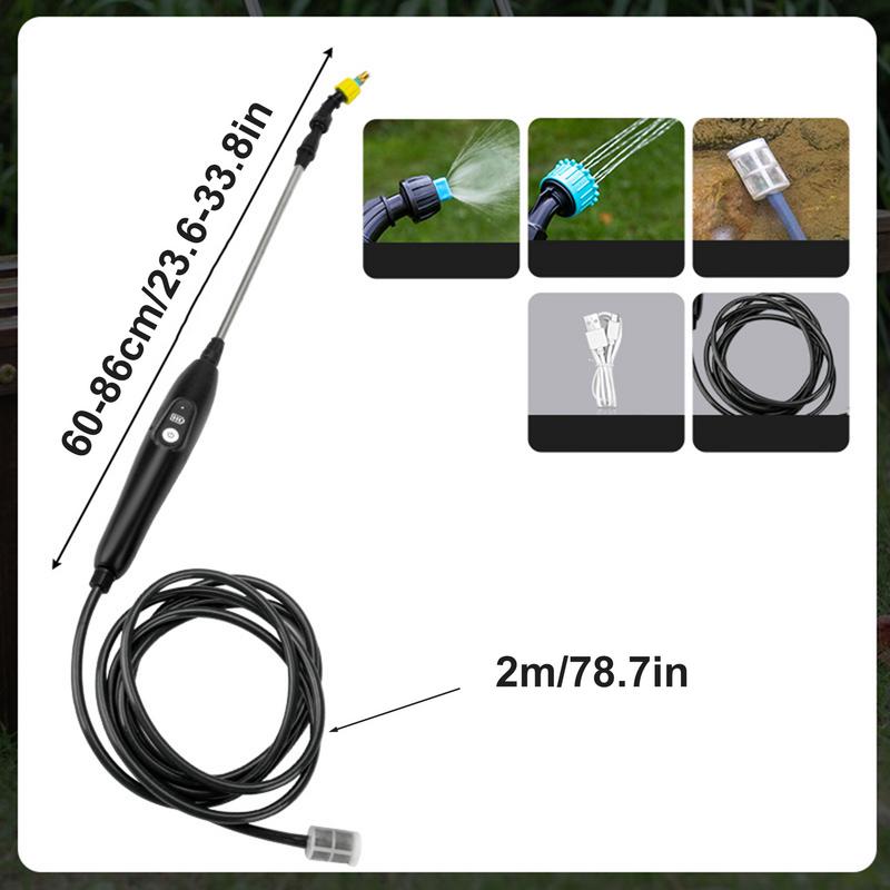 Sprayer Wand With Hose Electric Handheld Watering Mister Wand With 2m Hose Gardening Irrigation Supplies For Park Backyard