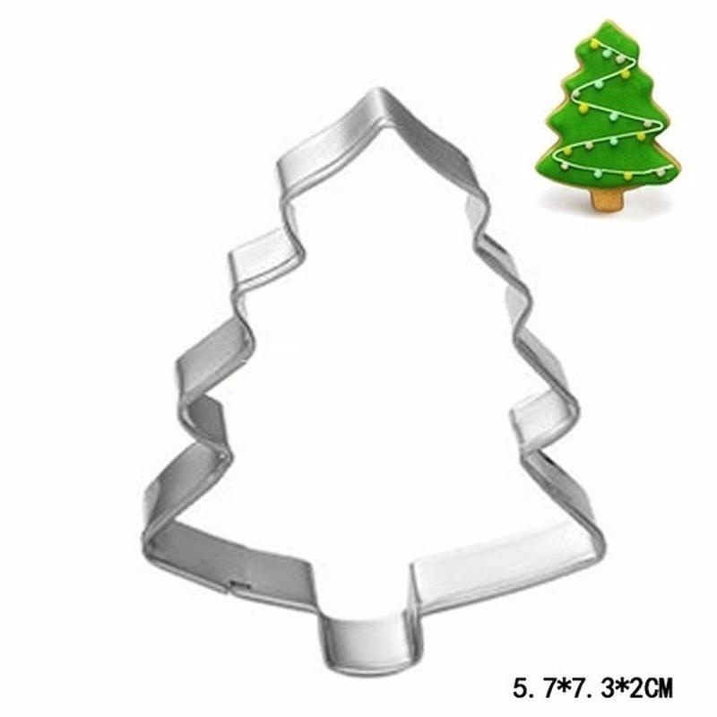 

Christmas Tree Shaped Stainless Steel Mold Buscuit Tools Cookie Cake Jelly Pastry Baking Cutter Mould серебряный