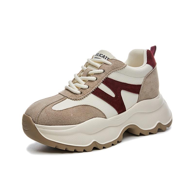 

Женские кроссовки «папины кроссовки» весна 2025 новинка на толстой подошве увеличивающие рост спортивный стиль женская обувь повседневная цветовая гамма кроссовки на толстой подошве увеличивающие рост 39 хаки