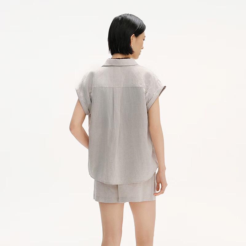Broadcast Women's Loose Fit Linen Blend Sleeveless Blouse