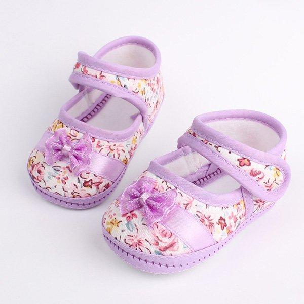 Baby Girls First Walkers Shoes Soft Crib shoes Floral Bow knot Cotton Shoes