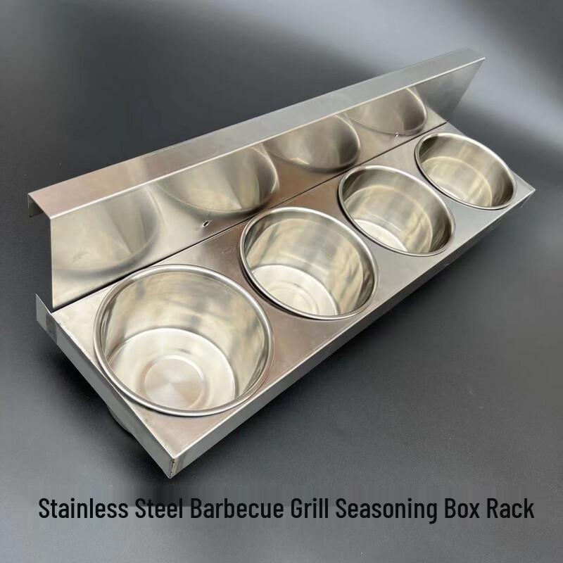 Stainless Steel Mobile BBQ Seasoning Cart