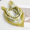 Thin Cotton Square Scarf Breathable Small Scarves Retro Square Handkerchief  Women