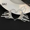 Embellished Earrings Silver Ear Cuff for Women, No Piercing Metal Elf Cool Girl Fashion Jewelry Cuff, Cartilage Climber Clip Hair Styling Accessory