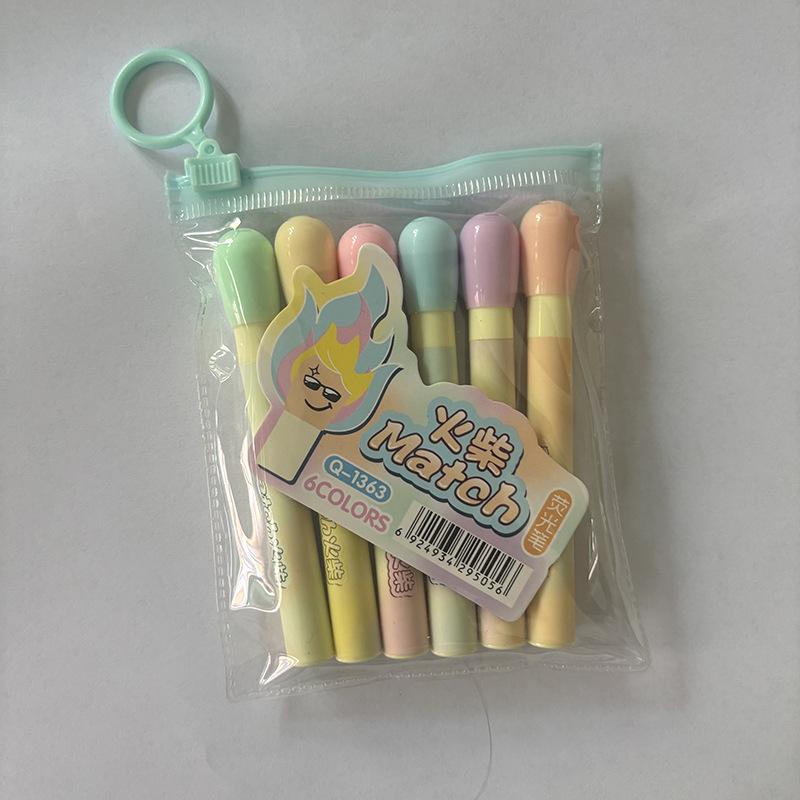 6-Color Mini Pill Highlighter & Marker Set