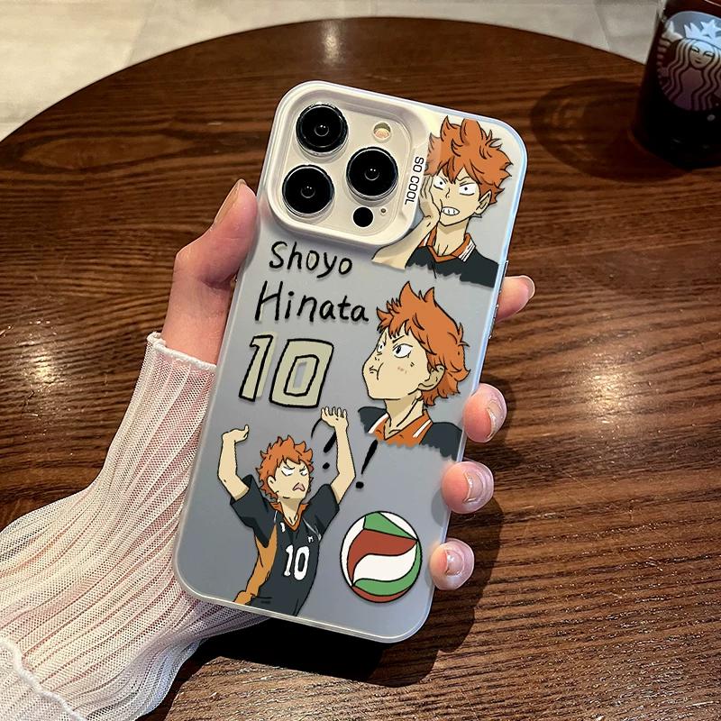 Haikyuu Shoyo Hinata Anime Volleyball TPU Handyhülle Für IPhone 15 14 13 12 11 Pro Max X XR XS 8 7 Plus, Klare Stoßfeste Schutzhülle