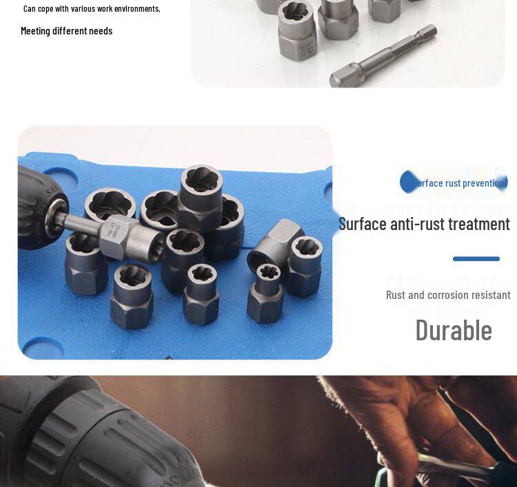 26-Piece Damaged Nut & Screw Extractor Tool Set - Chrome Molybdenum Steel