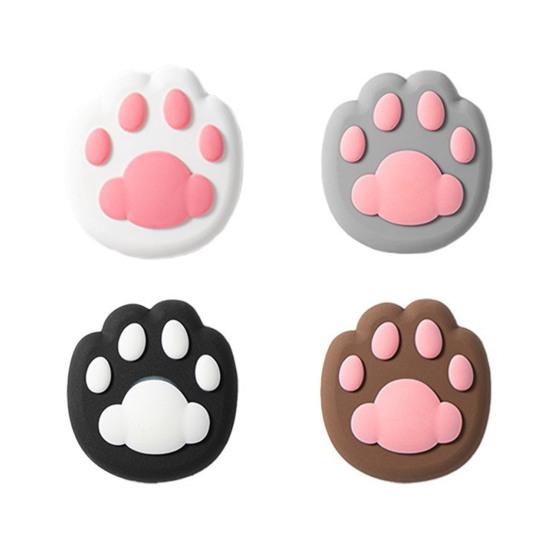 1/4Pcs 3D Cat Paw Wall Bumper Self-Adhesive Door Stopper Wall Protector Door Handle Wall Guard Shield Anti-collision Silencer Pad Buffer Sticker