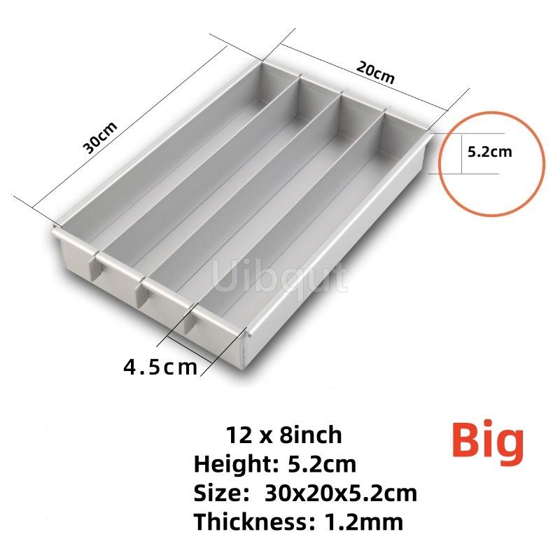 Forma do ciasta Battenberg Komercyjna Anodowane Aluminium Srebrna kwadratowa forma do ciasta akcesoria do pieczenia forma do mooncake narzędzia do ciasta