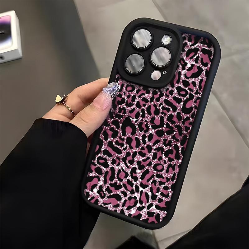 Pink Leopard Print Trendy Pattern Phone Case For iPhone 17 Pro Max XS X XR 17 Air 16 Plus 16E 15 14 13 12 11 7 8 SE  Cover