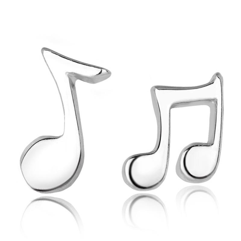 Silver-Plated National Tide Note Earrings for Women - Stylish, Temperamental Ear Jewelry