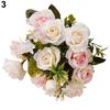 1 kytice 5 větví Umělá královská růže v evropském stylu Home Room Decor Flowers