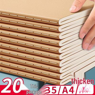 Thick Kraft Paper B5 Lined Notebook for Students and Exam Preparation