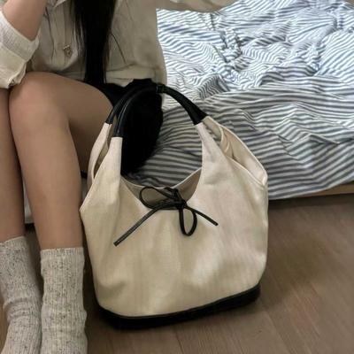 Canvas Tote Stylish Multifunction One-Shoulder Tote Cover Commuter Armpit Bag