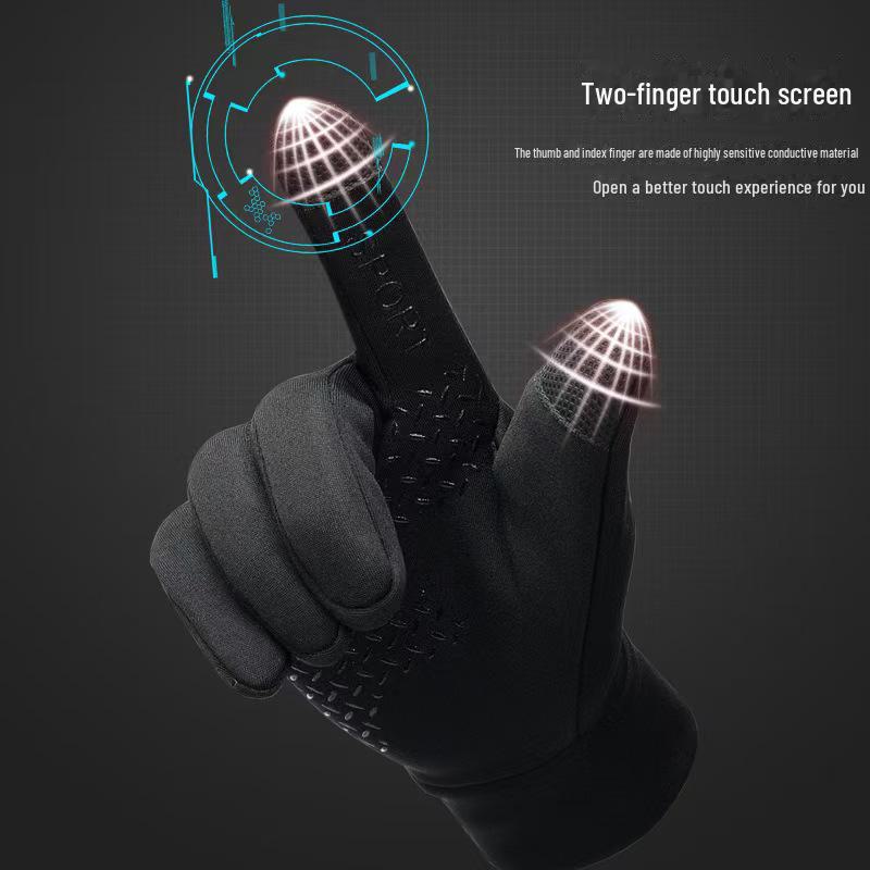 Luvas Unissex Impermeáveis com Tela Sensível ao Toque: Equipamento Quente e Antiderrapante para Ciclismo e Montanhismo para Outono/Inverno