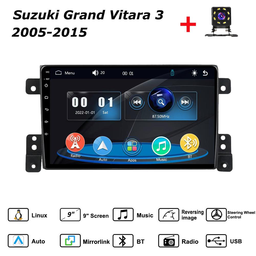 

Car Radio Multimedia MP5 Player Head Unit Stereo BT For Suzuki Grand Vitara 3 2005 - 2015 чёрный