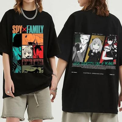 Anime Spy X Family Loid Forger Anya Forger Yor Forger Unisexové tričko Letní móda Ležérní Unisexové Trička s krátkým rukávem Oversized