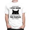 Sometimes I Stay Inside Funny Cat T Shirt Unisex Short Sleeve Tshirt Summer Tee 100 Cotton Loose Oversized Clothing