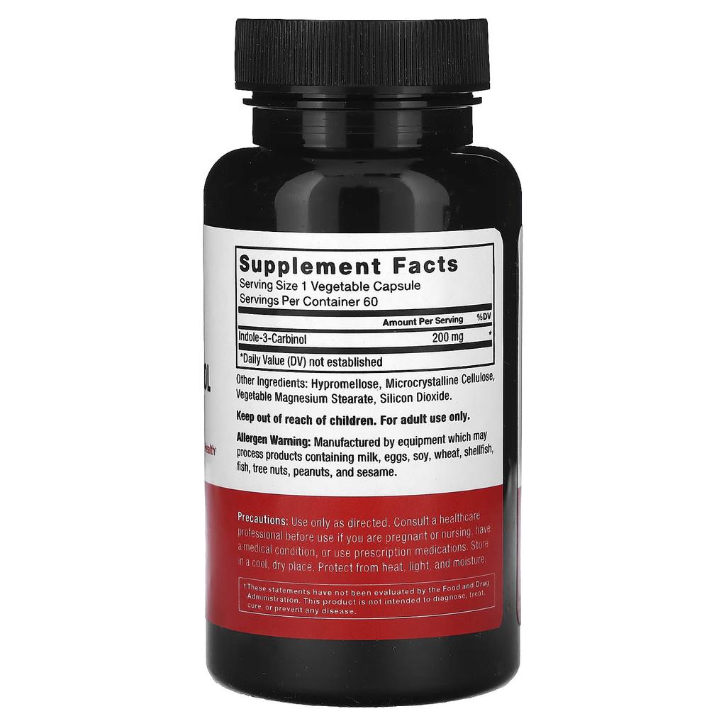Indole-3-carbinol, 200 mg, 60 Veggie Caps