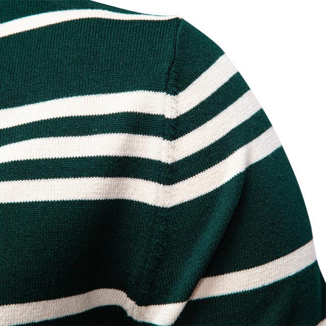 Men's Knitted Polo Shirts Long Sleeve Ribbed Textured Polo Shirt Collared Casual Golf Shirts for Men Polo Sweater Button Down Golf Pullover Sweaters