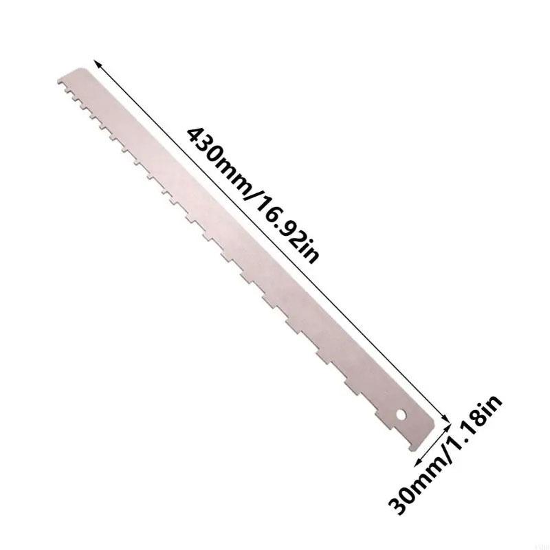 Guitar Wire Measuring Ruler Measuring Ruler Leveling Ruler Stainless Steel Triangular Ruler Bass Guitar Neck Unilateral Notch Ruler