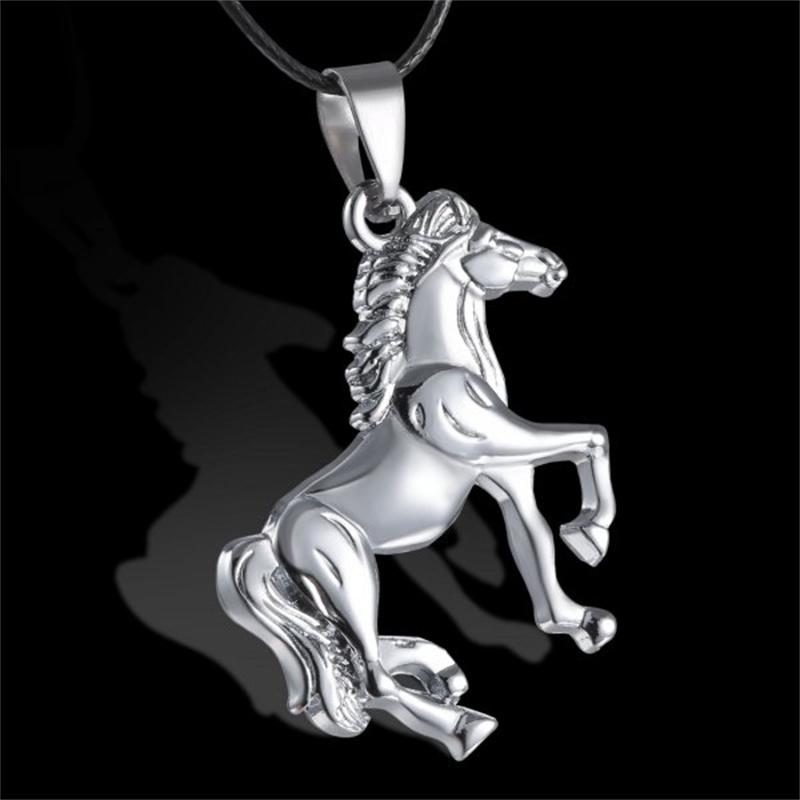 Rinhoo Herren Punk Dragon Flame Titan Edelstahl Coole Lederkette Anhänger Halskette Herren Charm Halskette Schmuck