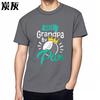Breathable Tee Travel For Unisex Crew Neck t shirt Best Grandpa By Par With Crown And Golf Ball Retro Unisex tops Classic Tshirt
