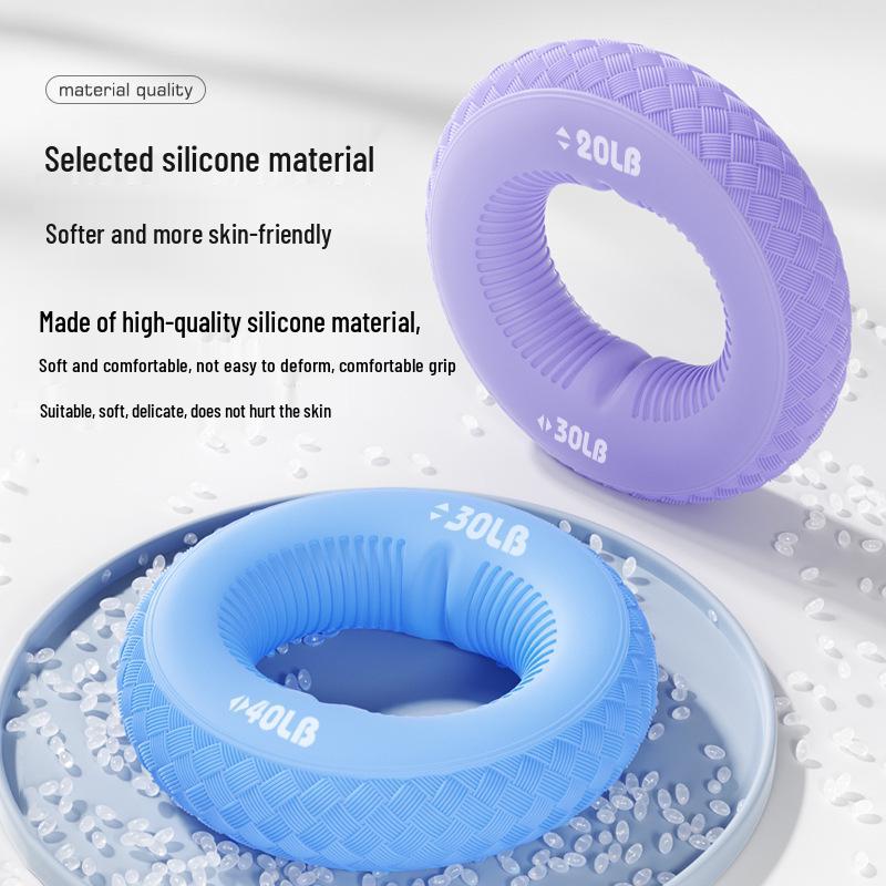 Dual Resistance Silicone Grip Strengthening Ring for Hand, Arm, and Finger Rehab - for Men and Women