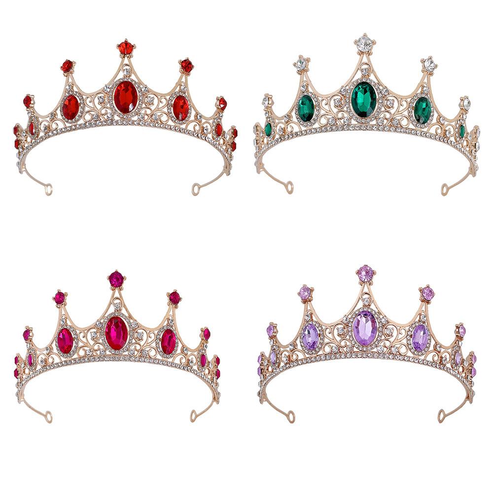 Brautkrone im koreanischen Stil Kristall Diamant Hochzeitsdiadem Geburtstagsdiadem Haarschmuck Kinderkrone Auftrittskopf