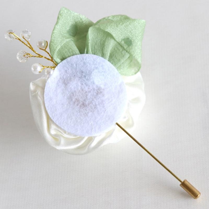 Artificial Rose Flower Set Elegant Silk Rose Boutonniere In Various Color for Wedding Ceremony and Parties