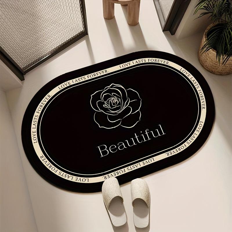 Light Luxury Diatom Mud Mat Household Bathroom Door Absorbent Non-slip Foot Mat Entry Door Mat