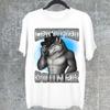 Unisex Zertifiziertes Gooner Wolf Meme Dunkler Humor T-Shirt Unisex Unisex Übergroßes T-Shirt Streetwear Lässig Kurz
