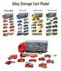 12-Piece Engineering Transport Vehicle Set with Opening Doors and Inertia Action - Children's Toy