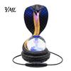Gotisches Desktop-Ornament Schlangenförmige Schreibtischlampe, Harz-LED-Tischleuchte mit RGB-Farbe, sich ändernde Gaming-Raum-Accessoires, Kunstkristallkugel-Lampe