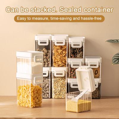 Sealed Jar Food Grade Stackable Design Kitchen Storage Box Thickened Moisture-proof Flour Sugar Spice Storage Container