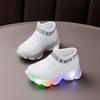 LED Leuchtende Rutschfeste Sneaker & - Atmungsaktive Stoff-Laufschuhe mit Niedlichen Mustern EVA-Sohle & Knopfzellenbetrieben - Freizeitschuhe