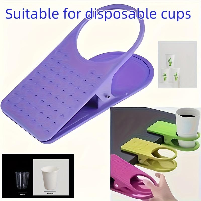 2pcs Creative Home Desk Cup Holder Edge Cup Coaster for Office Computer Desk Convenient And Practical Perfect As an Office Gift