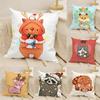 Fashing Animals On the Internet Pillow Case Natural Linen Double-Sided Printing Sofa Home Decor Cushion Cover