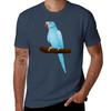Blue Ringneck Parrot Tshirt All Weather Casual Short Sleeve
