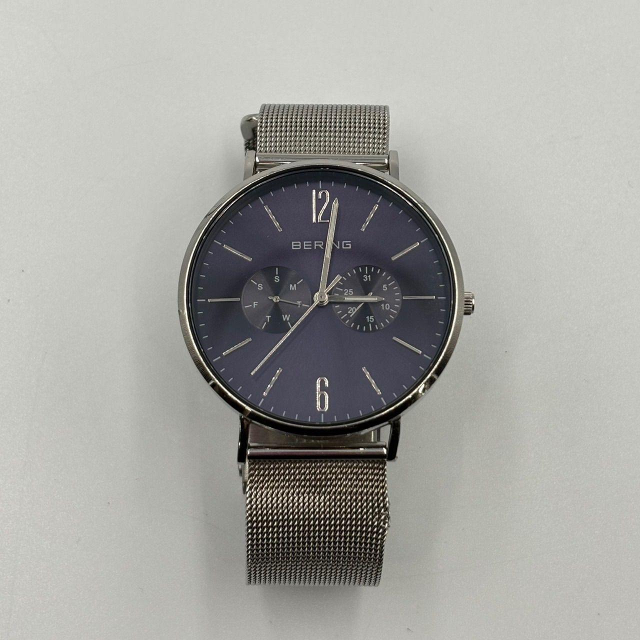 Used BERING Watch 14240-307 Navy Dial Mesh Belt
