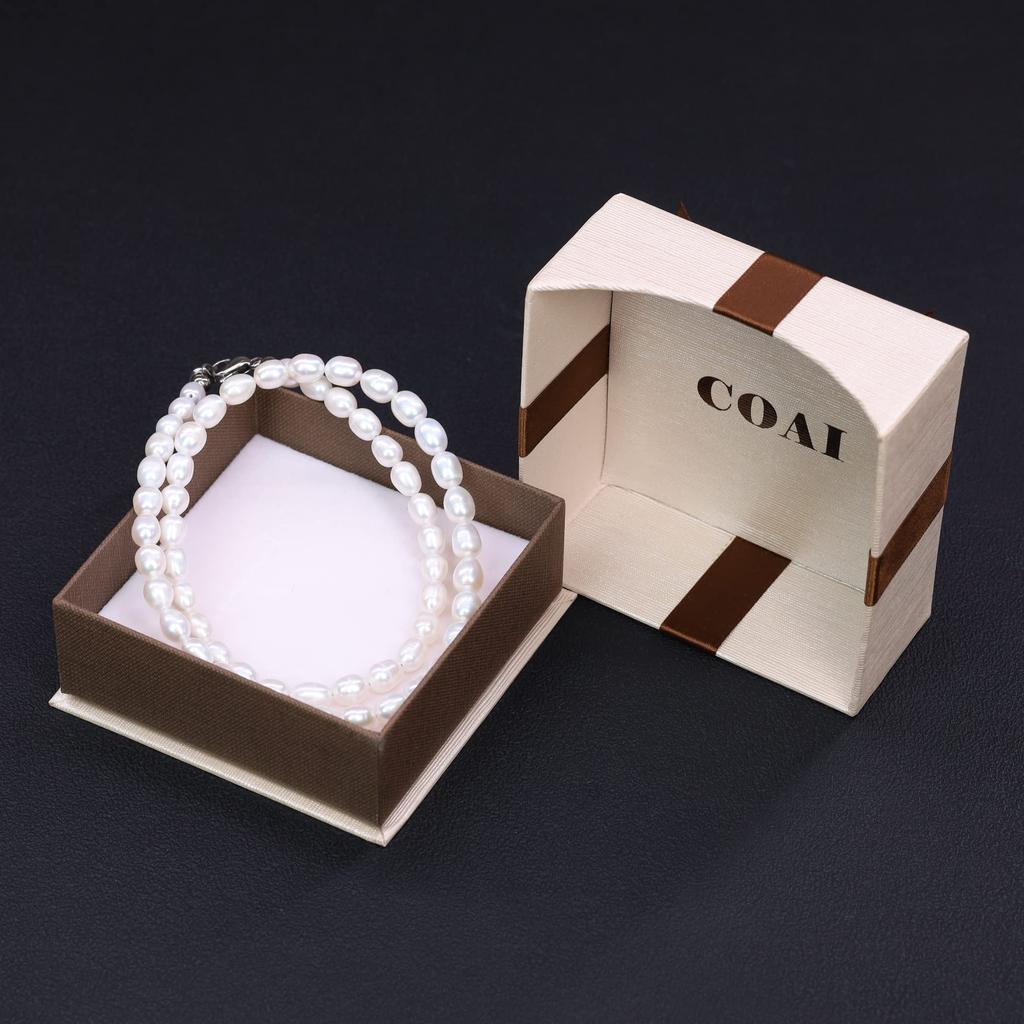 [COAI] Freshwater Pearl June Birthstone Power Stone Necklace for Women