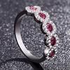 Silver 925 Ruby Ring Gemstones Jewelry For Women Emerald Zircon Fashionable Female Anniversary Gift Size 5 -11
