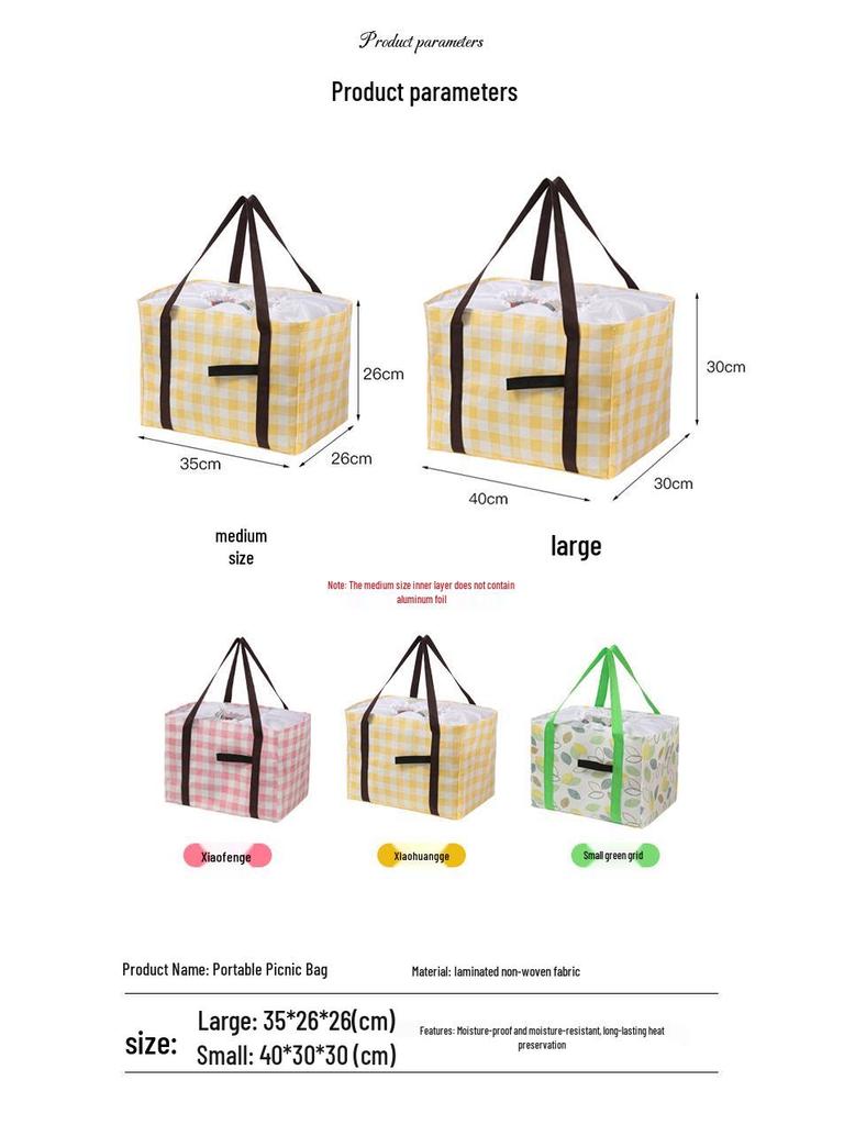 Tragbarer Faltbarer Isolierter Picknickkorb mit Kühlakku für Outdoor-Camping und Frischhaltung