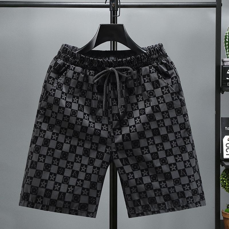 2026 Men's Slim Flocked Trendy Beach Shorts - Casual Summer Wear